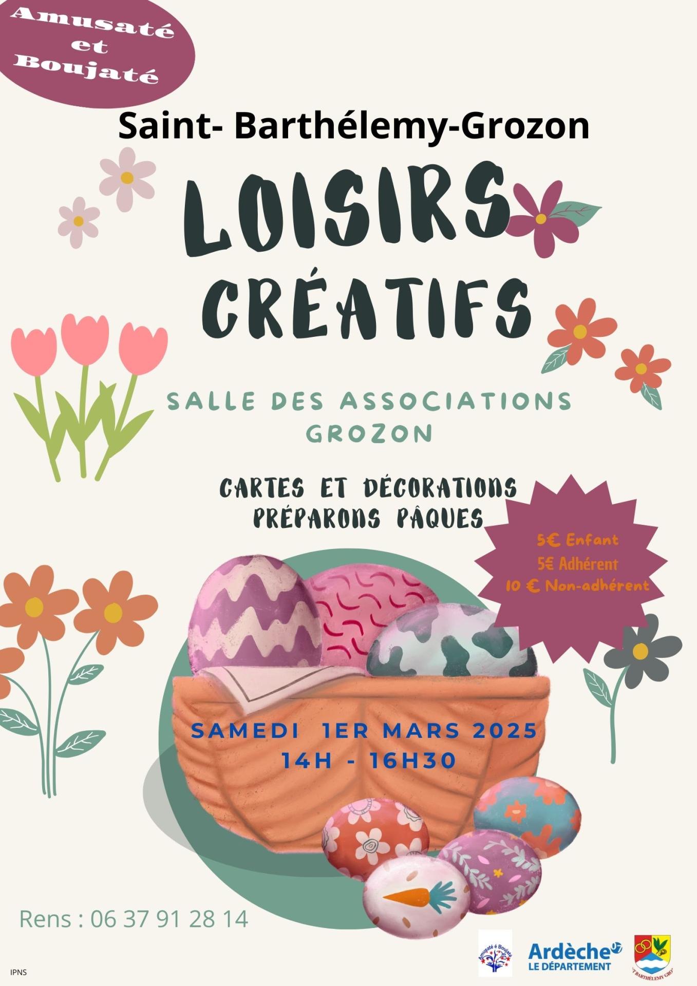 Atelier loisirs cre atifs 01 mar 25