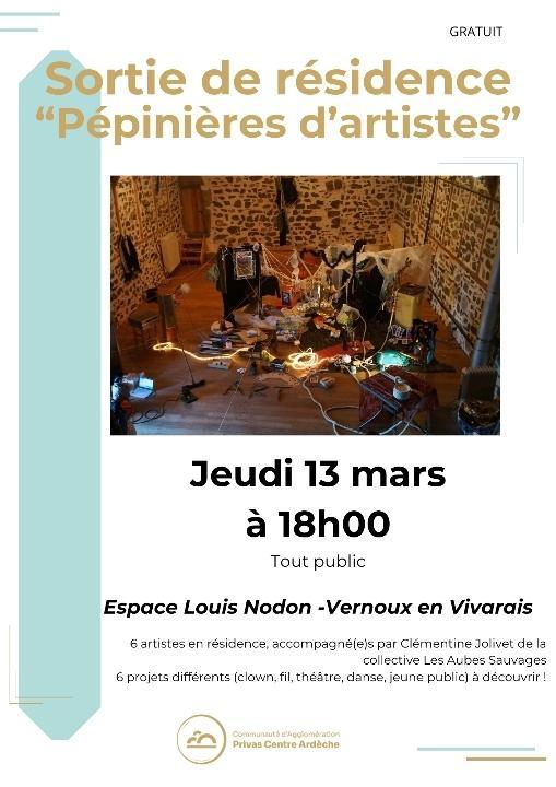 Sortie de residence pepinieres d artistes 13 mar 25